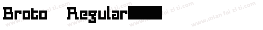Broto Regular字体转换